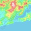 Dunedin topographic map, elevation, terrain