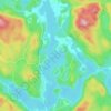 Lac Saint-Pierre topographic map, elevation, terrain