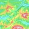 Zwardoń topographic map, elevation, terrain