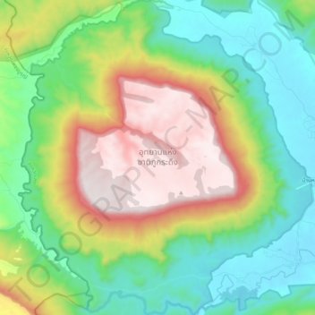 Phu Kradueng National Park topographic map, elevation, terrain