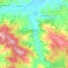 Węgierka topographic map, elevation, terrain