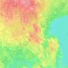 Jõgeva maakond topographic map, elevation, terrain