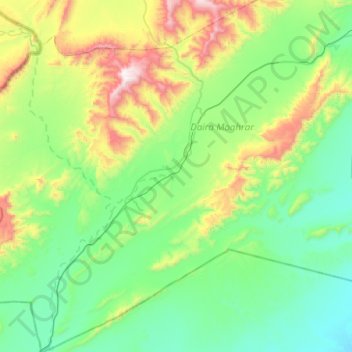 Djeniene Bourezg topographic map, elevation, terrain