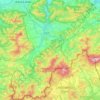 Żywiec County topographic map, elevation, terrain