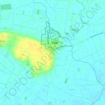 Kirby Misperton topographic map, elevation, terrain