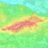 Zielona Góra topographic map, elevation, terrain