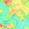 Taverham topographic map, elevation, terrain