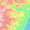 Vulamehlo Local Municipality topographic map, elevation, terrain