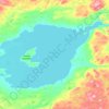 Mistastin Lake topographic map, elevation, terrain