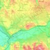 Gorzów County topographic map, elevation, terrain