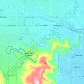 Indian Wells topographic map, elevation, terrain