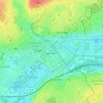 Saint-Jean topographic map, elevation, terrain