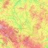 South Bohemian Region topographic map, elevation, terrain