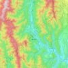 Minamikoma District topographic map, elevation, terrain