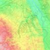 Piaseczno County topographic map, elevation, terrain