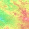 Lubliniec County topographic map, elevation, terrain