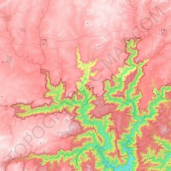 Hillgrove topographic map, elevation, terrain