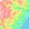 Ndwedwe Local Municipality topographic map, elevation, terrain