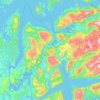 Vindafjord topographic map, elevation, terrain