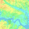 Charles City County topographic map, elevation, terrain