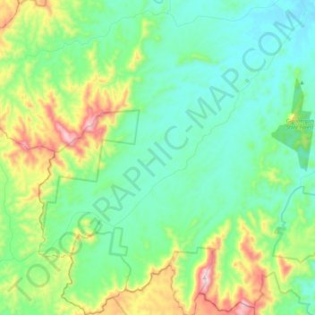 Malarga topographic map, elevation, terrain