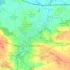 Środa Śląska topographic map, elevation, terrain