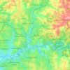 Eltham District topographic map, elevation, terrain