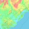 Clutha District topographic map, elevation, terrain