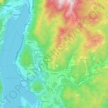 Armeno topographic map, elevation, terrain