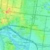 East Melbourne topographic map, elevation, terrain
