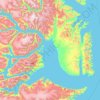Scoresby Sound topographic map, elevation, terrain