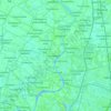 Mueang Pathum Thani District topographic map, elevation, terrain