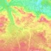Żagań County topographic map, elevation, terrain