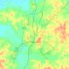 Philadelphia topographic map, elevation, terrain