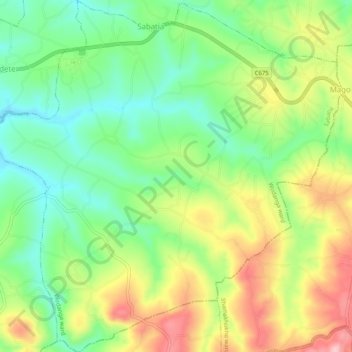 Wodanga ward topographic map, elevation, terrain