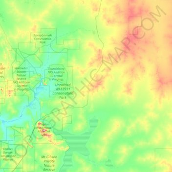 Paynes Find topographic map, elevation, terrain