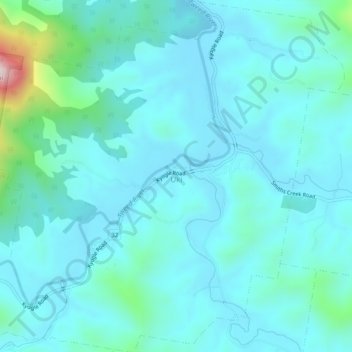 Uki topographic map, elevation, terrain