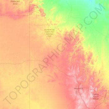 Mount Isa City topographic map, elevation, terrain