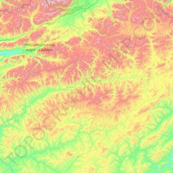Калар topographic map, elevation, terrain