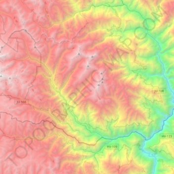 Pariahuanca topographic map, elevation, terrain