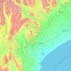 Timaru District topographic map, elevation, terrain