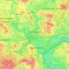 Sosnowiec topographic map, elevation, terrain