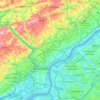 Philadelphia County topographic map, elevation, terrain