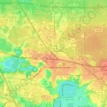 Lake City topographic map, elevation, terrain
