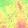 Kalisz County topographic map, elevation, terrain