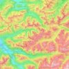 Lechquellengebirge topographic map, elevation, terrain
