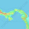 Panama topographic map, elevation, terrain