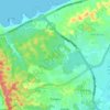 Tungku topographic map, elevation, terrain