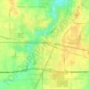 DeKalb topographic map, elevation, terrain