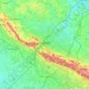 Bielefeld topographic map, elevation, terrain